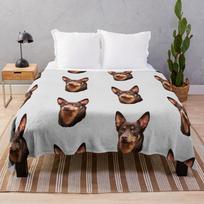 Kelpie - Australian Kelpie Throw Blanket 75cm*90cm white
