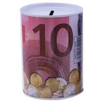 Tinplate 1Pcs Decorative Euro Durable Coins Deposit Boxes Money Box Money Bank Storage Box 10