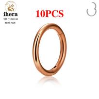 10/50 VNT G23 Titano Nosies Žiedas Moterims Auskarų Vėrimo Papuošalai Apvalus Auskaras Žiedas 16/18/20G Ausies Tragus Cartilage Helix Kūno Papuošalai 1.2x8mm