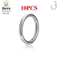 10/50 VNT G23 Titano Nosies Žiedas Moterims Auskarų Vėrimo Papuošalai Apvalus Auskaras Žiedas 16/18/20G Ausies Tragus Cartilage Helix Kūno Papuošalai 1.2x12mm