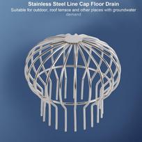 304 Stainless Steel Gutter Guard Strainer Round Line Cap Floor Drain Net  Balcony 160 Tube