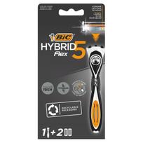 Bic Hybrid Flex 5 Men' Razor 1 Handle + 2 Cartridges S