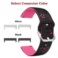 Suderinamas su Fitbit Versa 4 3 dirželiu Silikoninis Išgraviruotas Gėlių raštas Vyriški Moteriški Pakeičiamas dirželis Priedai skirti Fitbit Versa 3 4 Versa 3&Silver Connector pink