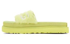 Women's Slippers UGG Laton Fur Slide Yellow Slippers Women's 37 beige
