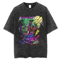 Men Vintage T-shirt Japanese Anime Dragon Ball Graphic T-Shirt Hip Hop Oversized Harajuku Vintage Tshirt Cotton Tops Tee Loose 2XL black