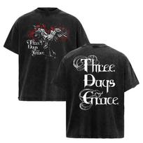 Three Days Grace Vyriški VINTAGE SKALBTI MARŠKINĖLIAI 90-ųjų Grafinis T-shirt Grunge Estetika Cla 130 black