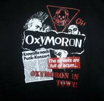 Oxymoron Band The Streets Are Full Of Scum Black Shirt All Size Unisex L white