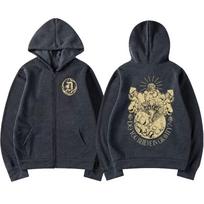 Anime Jojo Bizarre Adventure Zipper Hoodies Dio Brando Manga Zip Up Hooded Sweatshirts Men Women Fashion Casual Pullovers Coats M black