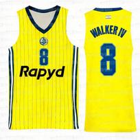 2026 Summer New Lsraeli Basketball Vest Maccabi Tel Aviv Basketball Suit Breathable Quick Drying 3D Printed Fan Home Vest 5XL white