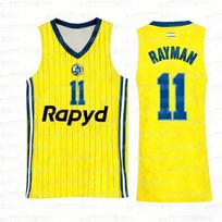 2026 Summer New Lsraeli Basketball Vest Maccabi Tel Aviv Basketball Suit Breathable Quick Drying 3D Printed Fan Home Vest S