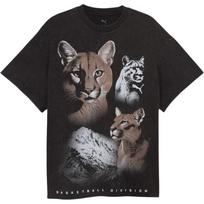PUMA T-Shirts Men's Black Crew Neck Moderate Straight Fit XL