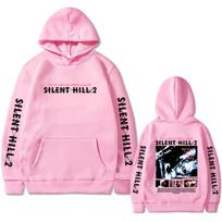 Limited Game Silent Hill Hoodie Men's Women's Fashion Vintage Oversized Streetwear Unisex Casual Fleece Cotton Pullover Hoodies S pink