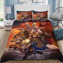 Dungeons & Dragons D20 Dice Bedding Set for Kids Gifts,Soft Microfiber Duvet Cover with Pillowcases 50x75cm Customizable size 135X200CM-2PCS brown