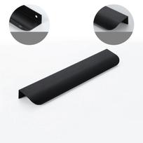 Black/gold/grey Arc Door Handle Space Aluminum Wardrobe Long Handle Hidden Cabinet Handle  Wardrobe length500mm