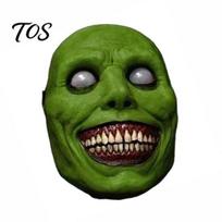 Realistic Prank Mask Mask, Face Balaclava for Halloween Costume, Scary Full Unique Gag Gift Adults Head Mesh Adults, Stretchy Photo Print Party žalia