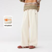 Girls Fleece Lined Corduroy Straight Leg Pants Winter Warm Kids Trousers 110cm