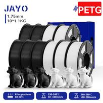 JAYO 5/10 Rolls 3D PETG/PLA/PLA+/PLA Matte Printer  Filament 1.75mm No Bubble 3D Printing Materials for 3D Printer&3D Pen