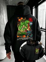 Dragon Ball Men's Anime Themed Hoodie Warm Loose Casual Sweatshirt Suitable For Autumn And Winter Women And Men Hoodies XXXL gray