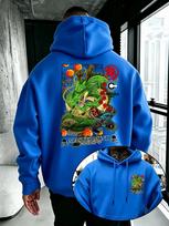Dragon Ball Men's Anime Themed Hoodie Warm Loose Casual Sweatshirt Suitable For Autumn And Winter Women And Men Hoodies XXL blue