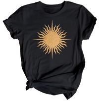 Radiant Sun Celestial Womens T-Shirt Graphic Tee 130