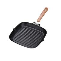 with Pour Spouts Steak Skillet Nonstick Grill Pan Universal Frying Pan  Breakfast Style B black