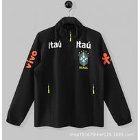Brazil France Arsenal Jacket Men Women Casual Hooded Windbreaker Sports M black