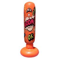 Inflatable Punching Bag Kids Training Fun Fitness Toy With Knockdown Resistance Stable Base Orange
