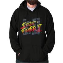 Street Fighter 2 Logo Capcom Video Gamer Hoodie Hooded Sweatshirt Men Women S black