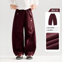 Boys Casual Straight Leg Waterproof Pants For Big Kids Spring Autumn 140cm black