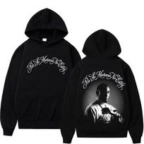 Omar Courtz Por Si Manana No Estoy 2026 Tour Print Hoodie Men Women Fashion Pullover Casual Loose Vintage Hip-hop Sweatshirts L black