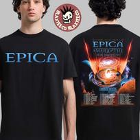 Epica Arcane Dimensions Tour 2026 Europe And UK Schedule Dates Two Sided T-Shirt 140 brown