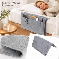 Bedside Storage Hanging Bag for Bedroom Dorm Bunk Bed and Bed Rail One Size gray