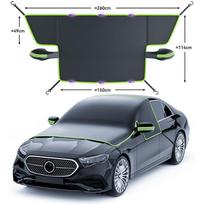 Car Windshield Snow Cover Magnetic Auto Frost Guard Shade Winter Ice Protector Oxford Fabric Exterior Cover with Rearview Mirror Covers 1pc car snow cover gray