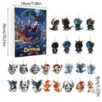 Christmas Advent Calendar Dragon Acrylic Collectible For Family Celebration Style M
