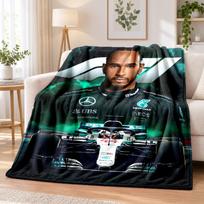 Lewis Hamilton Printed Flannel Blanket Warm Comfort Bed Throw For Indoor Home Decoration 130cmx150cm