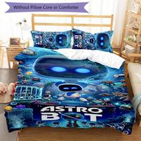 3pcs Astro Bot pattern bedding set duvet cover set includes duvet cover &pillowcases,perfect all season bedroom decoration&gift 140cmx200cm