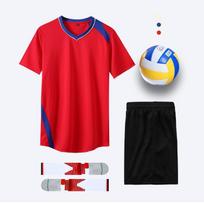 Volleyball Uniform Set Men Women Students Breathable Sports Jersey Training Competition Custom Printing XL red