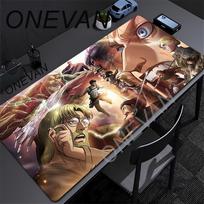 Attack On Titan Pelės Padas Žaidimų Aksesuarai Klaviatūra Didelis Guminis Stalo Kilimėlis Anime Kompiuterio Kilimas PC Žaidėjas Neslystantis Pelės Padas XXL 30x80x0.2cm