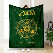 The Legend of Zelda Hyrule Design Patterned flannel blanket perfect for the bedroom living room, sofa, or a little nap 180x230cm(70*90in)