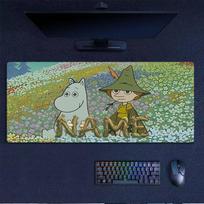 Custom Name,Moomin Mouse Pad, Large Gaming Desk Mat, Non-slip XXL Mousepad for Laptop & Tablet, Mini PC Playmat with Stitched Edges 30cmx60cm(11.8x23.6inch) gray