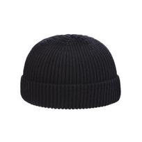 Hat Hip Hop Melon Hat Men Docker Cap Korean Style Beanie Hats Women Skullcap Knitted Brimless Hat juoda