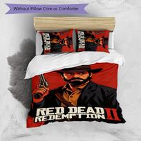 3pcs Red Dead Redemption Design Cover Set - HD Printed Bedding with 1 Cover and 2 Pillowcases - Perfect for Home and Dorm Decor 140cmx200cm