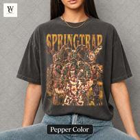 Springtrap Five Nights At Freddy's Scary Animatronic Shirt, Comfort Colors Unisex ID 130 brown