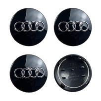 4 vnt. Audi A3 A4 A5 A6 A7 A8 S4 S6 A1 A2 Q5 Tinka 60mm 61mm 68mm 69mm Automobilio ratlankio centro dangtelio keičiama emblema