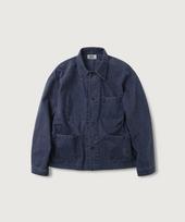 MOOD INSIDE Vtg Cotton Chore Jacket_Navy Light Beige/L blue