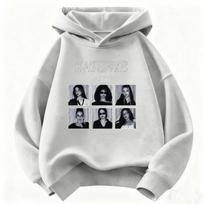 Vaikams KATSEYE Hoody Mergaitėms Berniukams Laisvas Ilgomis Rankovėmis Su Gobtuvu Megztinis Madingas Grupės Grafinis Puloveris Vaikų Kasdieniai Streetwear Viršus 120 gray