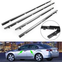 Window Weatherstrip 1 SET Molding Trim Outer Chrome For ACURA TSX Sedan 2009-14 TSX2009-2014
