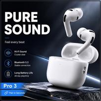 Air Pro 3 True Wireless Earbuds Lightweight Pocket Size All-Day Comfort 6 Hours Playtime Noise Isolation Bluetooth Earphones balta
