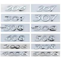 Metalinis automobilio galinės bagažinės lipdukas, emblema, ženklelis, logotipas Peugeot 206 207 301 307 308 408 508 2008 3008 4008 5008 GT Aksesuarai 408