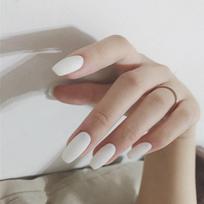 24Pcs Solid Color Press on Nails Short Square Round Fake Nail Glossy Dark Nail Art Wearable Detachable Autumn Winter False Nails